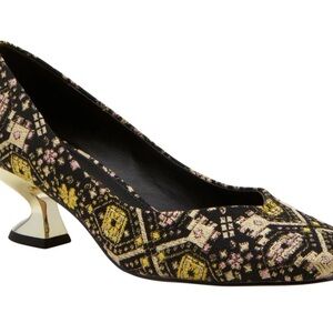 Shoes: Katy Perry Elegant Black and Gold Women’s Heels